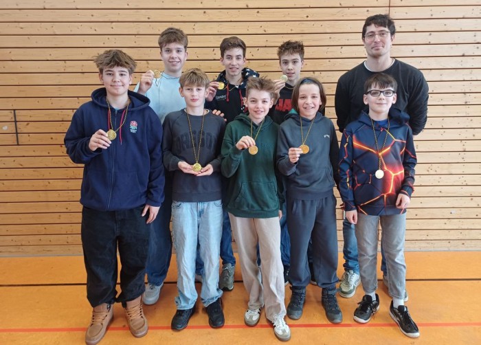 Unsere siegreiche Mannschaft bei den Stadtschulmeisterschaften